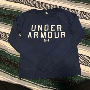 Under Armour navy blue hood less sweatshirt